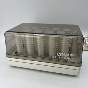 Vintage Conair HS-4 Curl and Carry 14 Travel Curlers Rollers 10 Clips Hong Kong